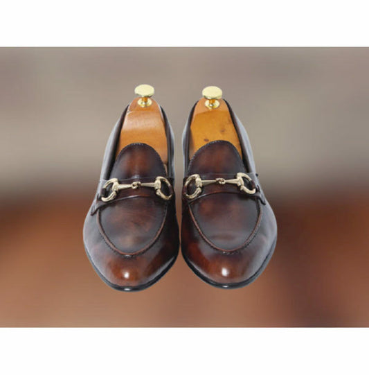 Brown Shoes Handmade Classic Leather Formal Casual Men Moccasin Loafer Shoes