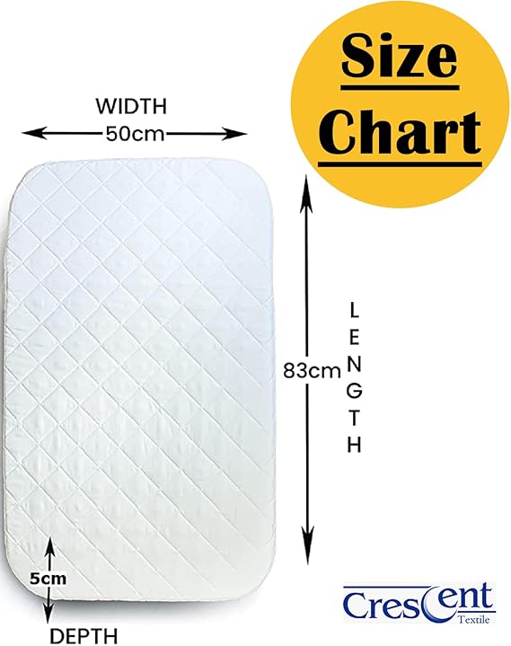 Next to Me Bedside Crib Mattress Compatible to Fit Baby & Toddler Crib Super Soft & Extra Thick Foam Breathable Quilted Cover (83 X 50 X 5cm)