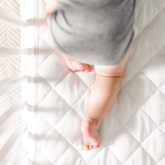 M&A STYLE Travel Cot Mattress - Fully Breathable/Removable Anti Allergenic Quilted Cover - Toddler Bedding Nursery Protector (95cm x 65cm x 10cm)