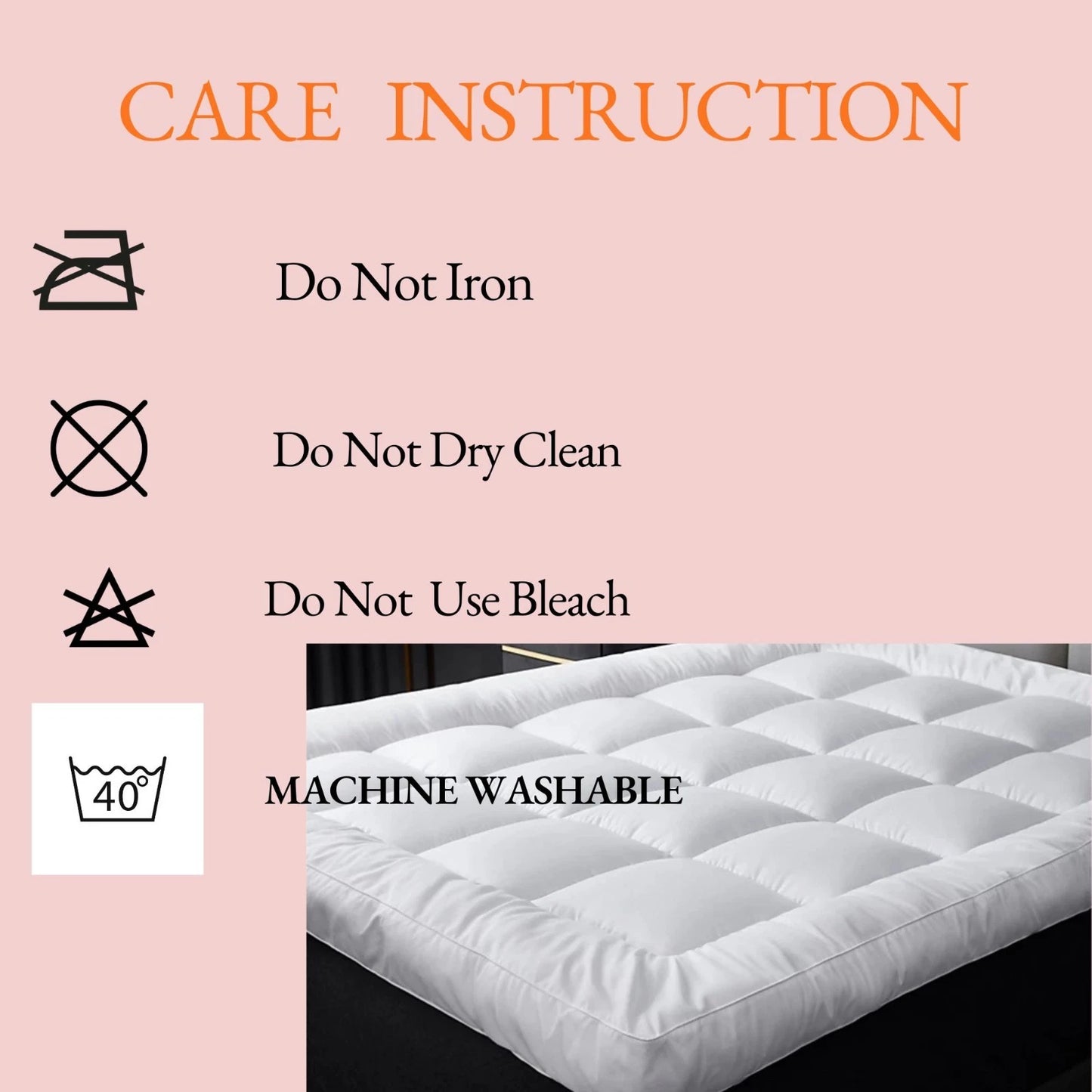 Mattress Topper 10cm Deep Thick Hotel Quality Box Stitched Ball Fiber UK Sizes