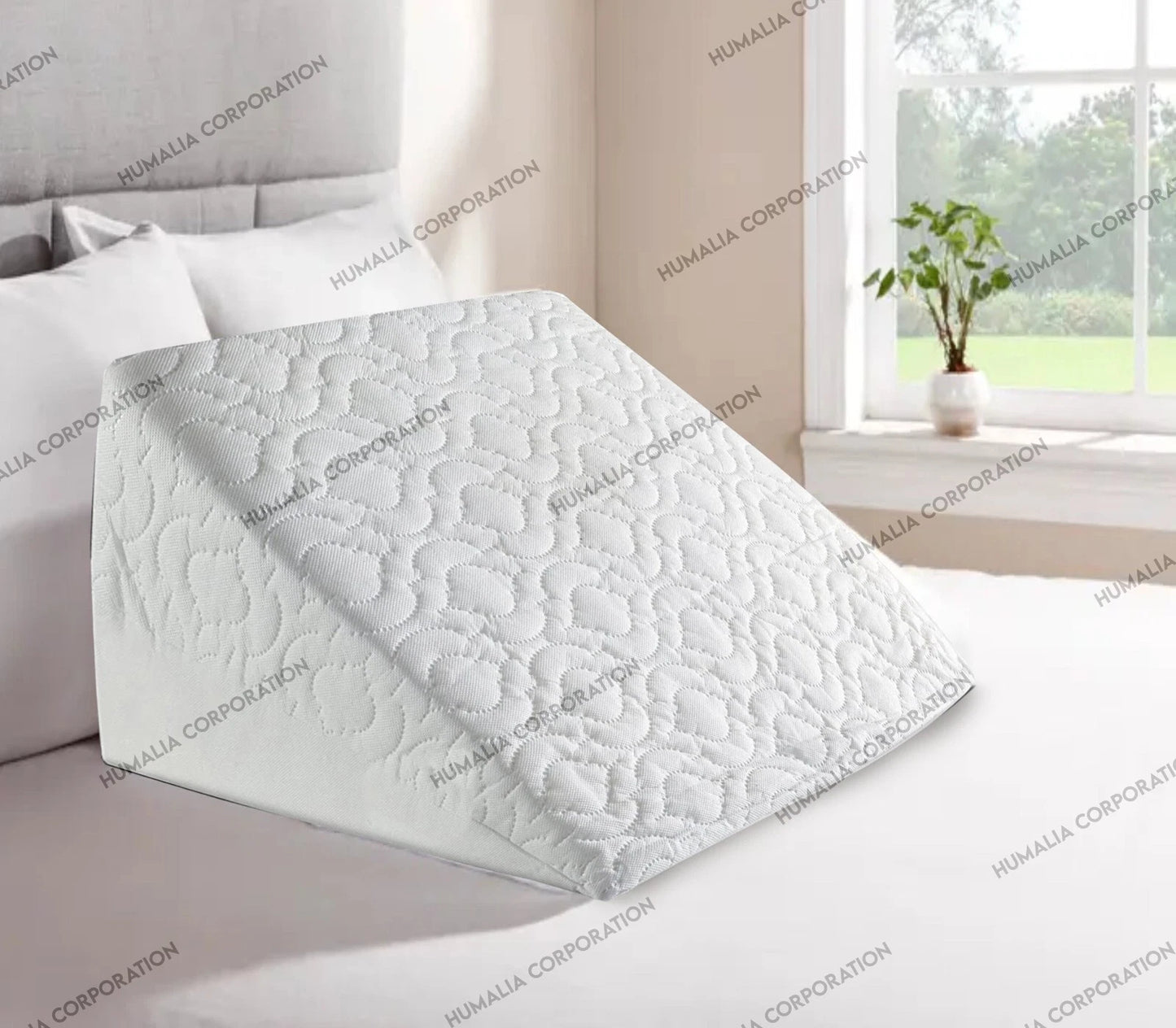 Wedge Pillow Acid Reflux Bed Rest Cushion Back & Leg Orthopaedic Support UK Foam