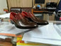 Men Shoes Handmade Patent Leather Moccasin Maroon Burnished Slip Ons