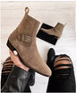 Men Shoes Handmade Beige Suede Jodhpur Ankle Boots Buckled closure Formal Casual