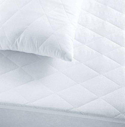 Quilted Waterproof Mattress Protector – Microfibre 85 GSM Cover & Hollowfibre Fill, TPU 100% Waterproof, Breathable & Noiseless – Deep Fit 30cm – Dust-Mite Resistant – White | Double Size