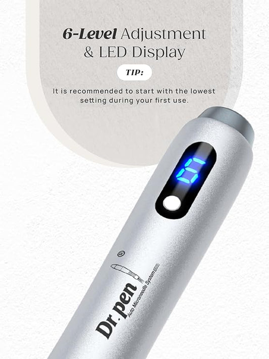 Dr.pen Microneedling Pen Derma Pen: Dr Pen 2025 Newest Model M7S Professional Microneedle Kit with 12 Cartridges 16Pin 24Pin 36Pin 6-Speed Type-C Rechargeable for Skin Facial Body Care Hair Growth