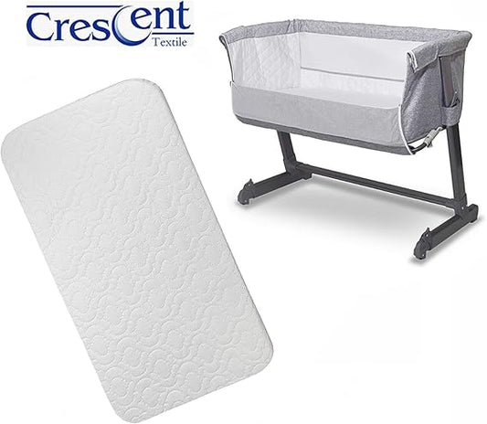 Next to Me Bedside Crib Mattress Compatible to Fit Baby & Toddler Crib Super Soft & Extra Thick Foam Breathable Quilted Cover (83 X 50 X 5cm)