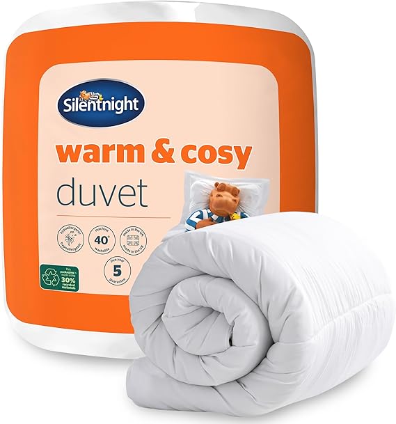 Silentnight Warm & Cosy Double 13.5 Tog Winter Duvet – Extra Warm Thick Heavyweight Cosy Winter Quilt Duvet Ideal for Cold Nights – Hypoallergenic and Machine Washable - Double - 200x200cm