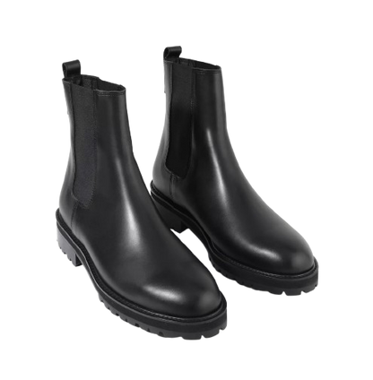 Men Shoes Handmade Firenze Atelier Matte Black Leather Round Toe Ankle Chelsea