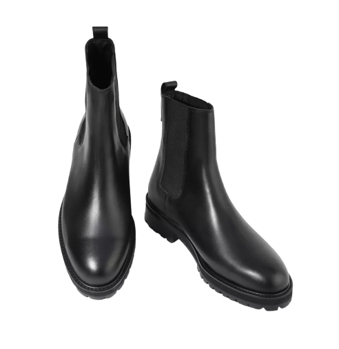 Men Shoes Handmade Firenze Atelier Matte Black Leather Round Toe Ankle Chelsea