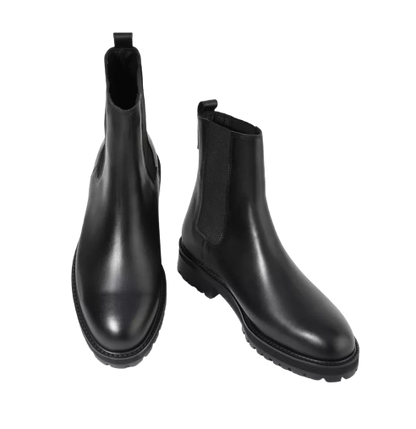 Men Shoes Handmade Firenze Atelier Matte Black Leather Round Toe Ankle Chelsea