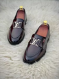Men's Shoes Handmade Leather Burgundy Shaded Loafers Formal Casual Wear