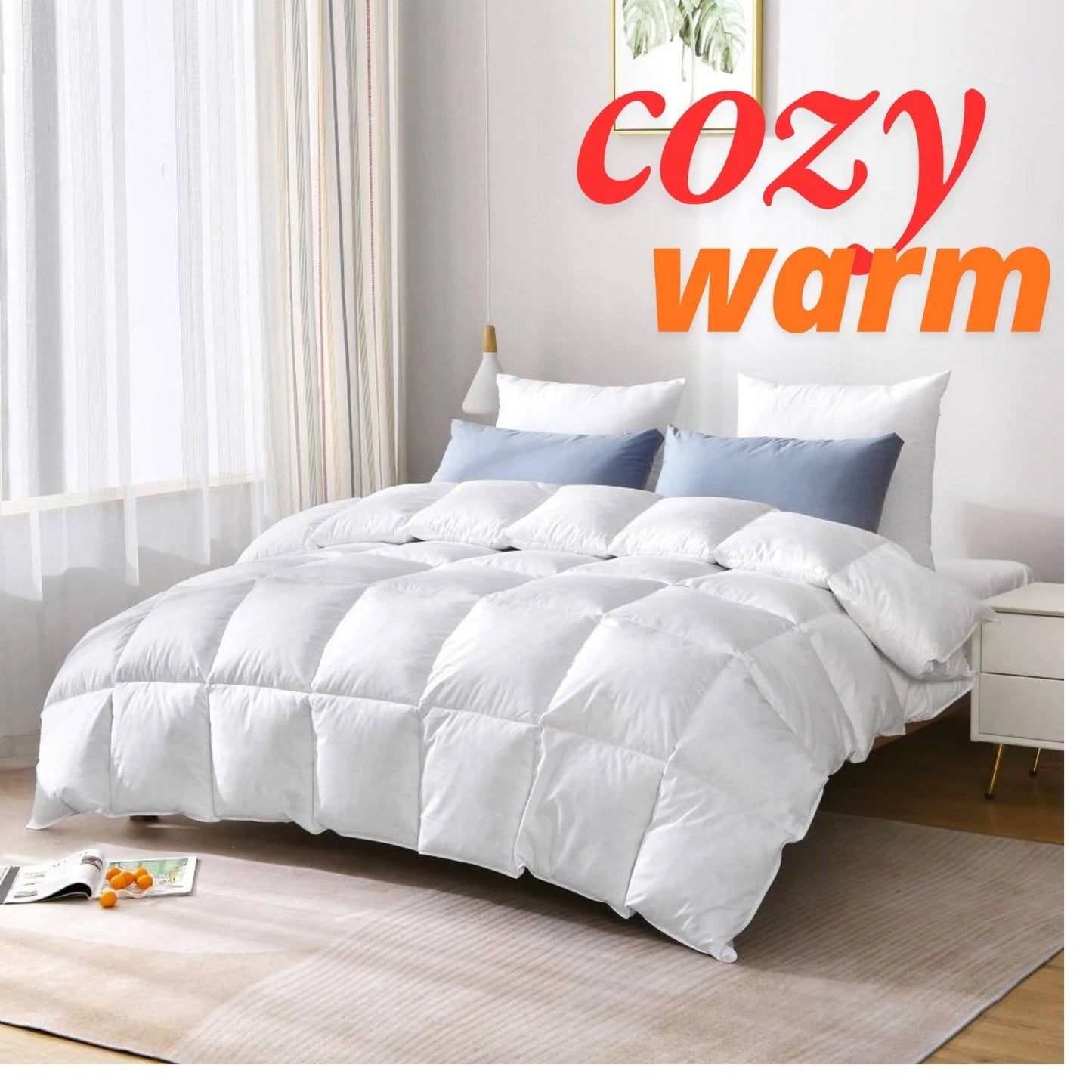 Hotel Quality 13.5 Tog Duvet Quilted Microfibre 10% Extra Fill Box Stitch Single