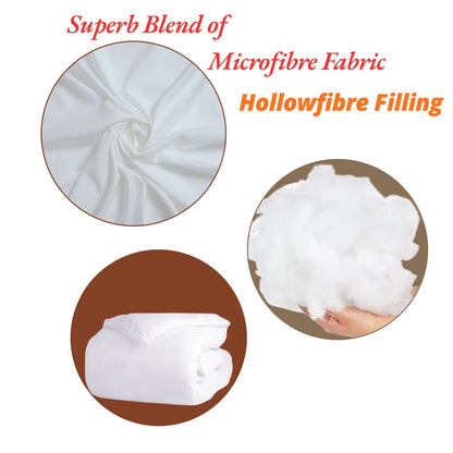 Hotel Quality 13.5 Tog Duvet Quilted Microfibre 10% Extra Fill Box Stitch Single