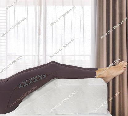 Leg Elevation Foam Wedge Pillow Leg Knee Hip & Lower Back Pain Injury Recovery