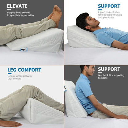 Wedge Pillow Bed Rest Cushion Acid Reflux Orthopaedic Back Leg Support UK Foam