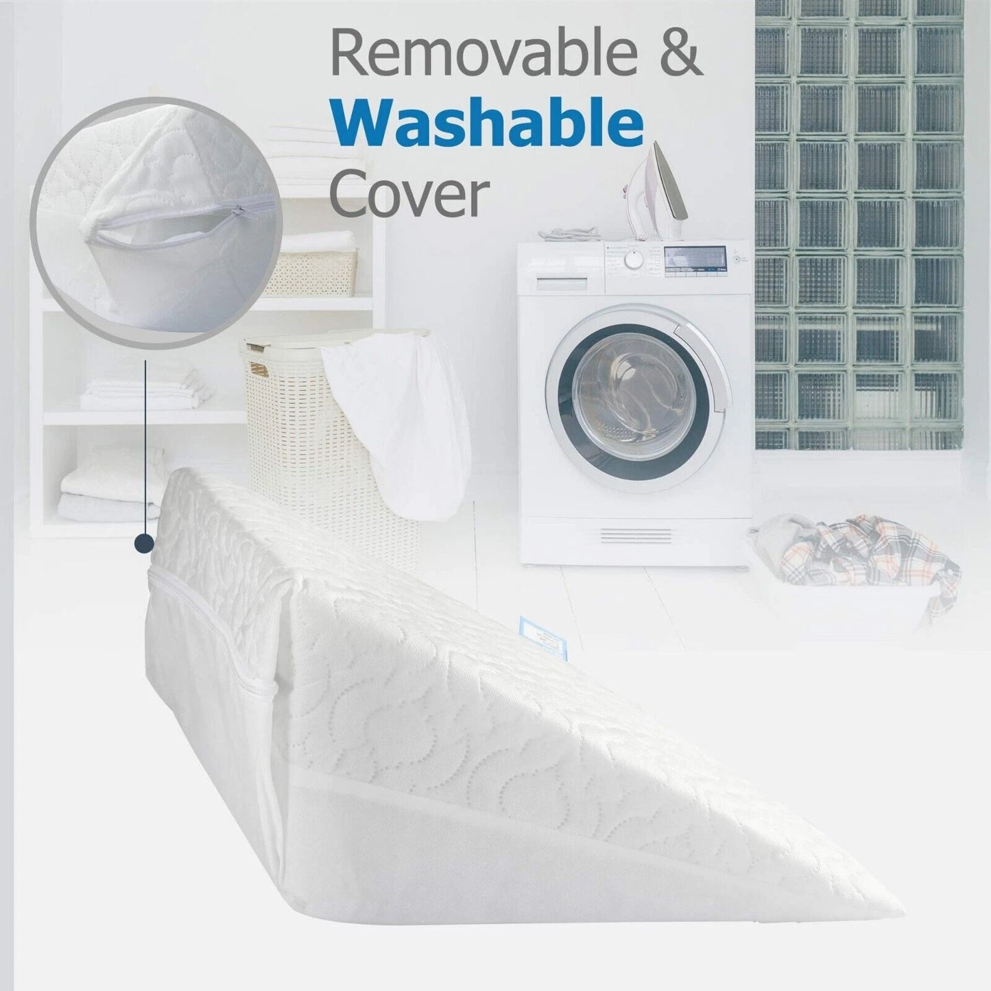 Wedge Pillow Bed Rest Cushion Acid Reflux Orthopaedic Back Leg Support UK Foam