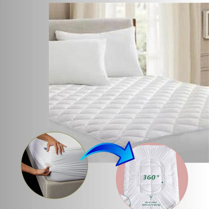 Microfibre Mattress Protector 12cm Deep Quilt 100% Waterproof Fit Cover uk size