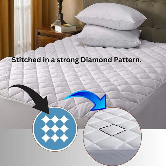 Microfibre Mattress Protector 12cm Deep Quilt 100% Waterproof Fit Cover uk size
